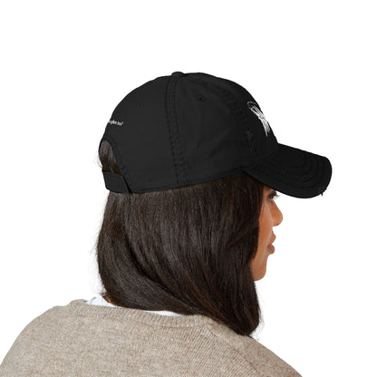 "GHXSTED" Distressed Black Hat
